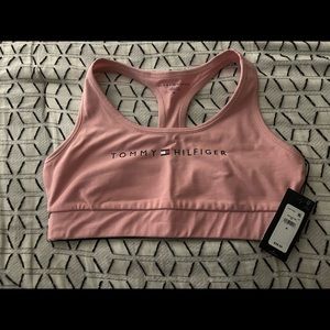 NWT! Pink Tommy Hilfiger Sports Bra, Size Medium